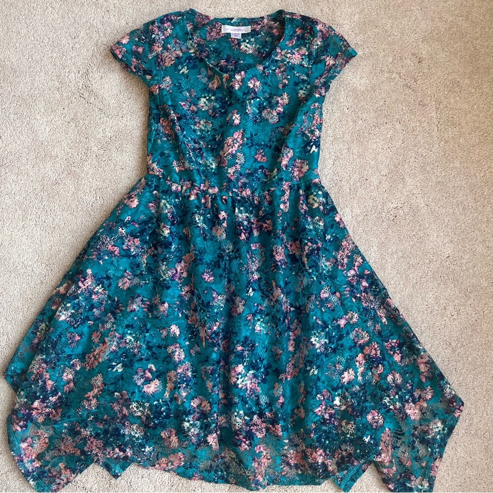 Floral Lace Kids Dress 10-12 years